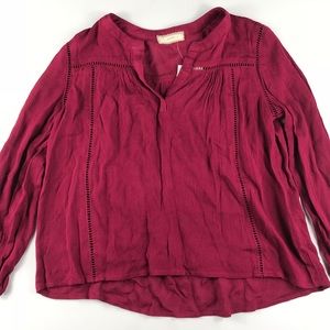 Joprano Women Blouses Red Wine